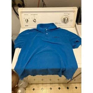 Vineyard Vines Xl Heritage Polo Embroidered Naples Coordinates Logo Blue Preppy
